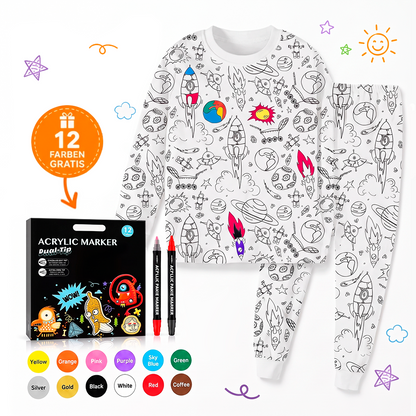 Paintjama® | Pyjama zum Ausmalen