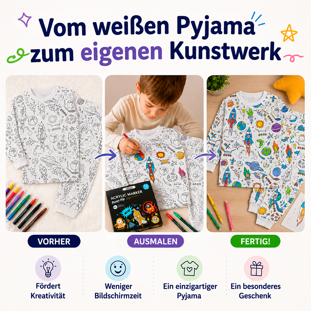 Paintjama® | Pyjama zum Ausmalen